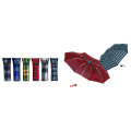 Check Fabric 3 Fold Automatic Umbrella (YS-3FA22083009R)